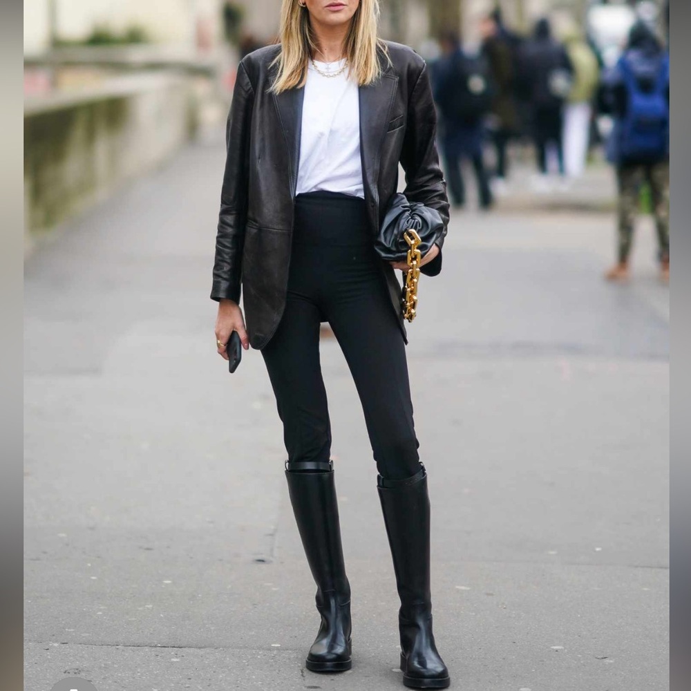 ZARA RUNWAY COLLECTION LEATHER RIDING BOOTS - Picture 4 of 4